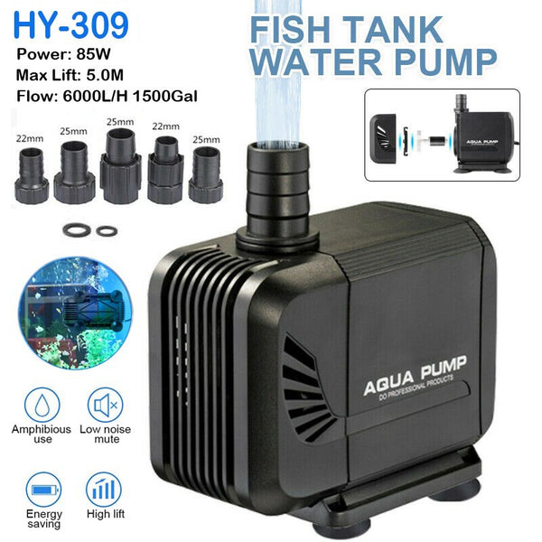 Water Pump Fountain Fish Tank Pond Aquarium Pump