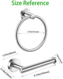 Toilet Paper Roll Holder + Towel Ring Set