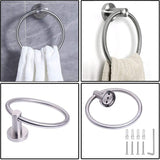 Toilet Paper Roll Holder + Towel Ring Set