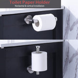 Toilet Paper Roll Holder + Towel Ring Set