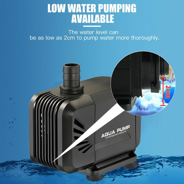 Water Pump Fountain Fish Tank Pond Aquarium Pump