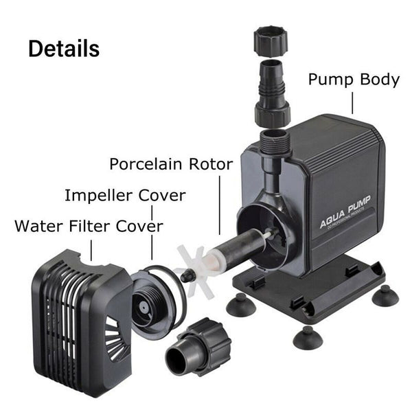 Water Pump Fountain Fish Tank Pond Aquarium Pump