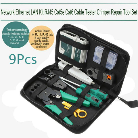 Network Ethernet LAN Kit Cable Tester Crimper Plier