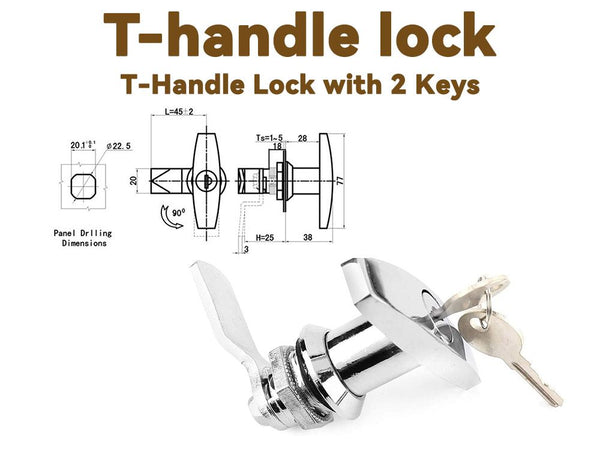 T-Handle Lock with Keys