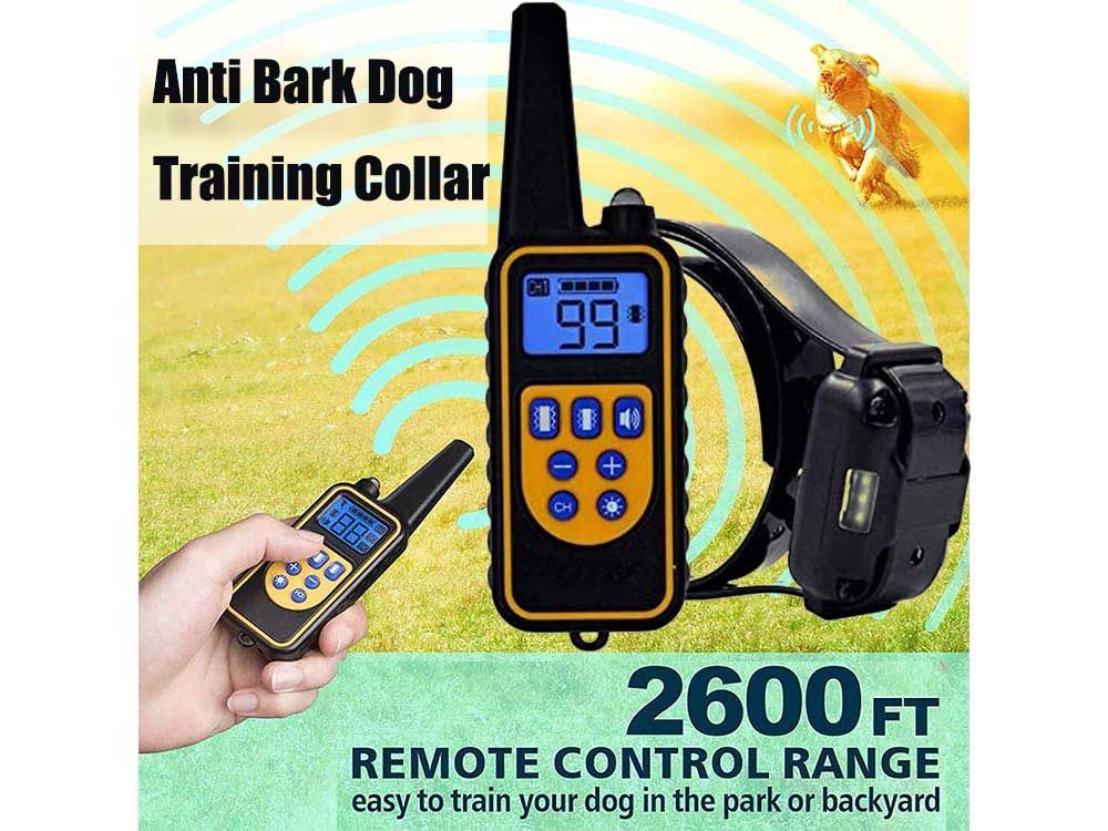 Dog bark collar with remote clearance control