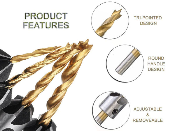 Drill Bits 3mm-10mm for Woodworking