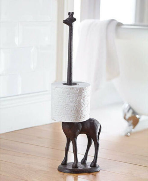Toilet Paper Holder Cast Iron Giraffe Towel Stand