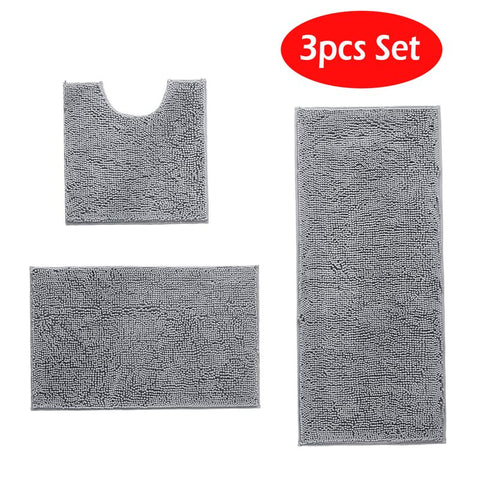 3pcs Bathroom Rug Sets Bath Toliet Mats