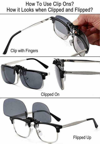 Polarized Clip On Sunglasses Medium