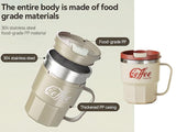 400ml SS304 Insulated Coffee Mug w/ Lid & Handle