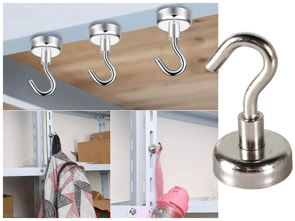 6pcs Powerful Neodymium Heavy Duty Magnetic Hooks