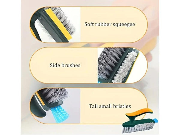 V-Shape Grout & Corner Cleaning Brush - 2-in-1 Scraper Tool