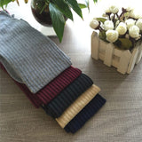 Knee Thigh High Stockings Cotton Leg Warmer,Black