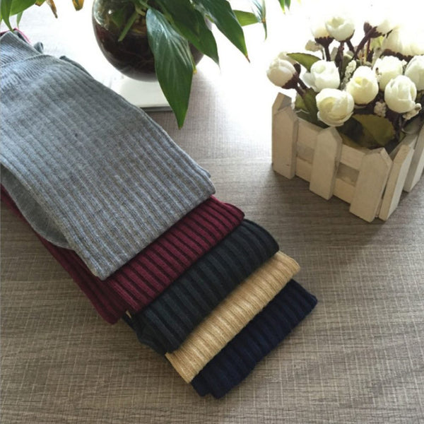 Knee Thigh High Stockings Cotton Leg Warmer,Black