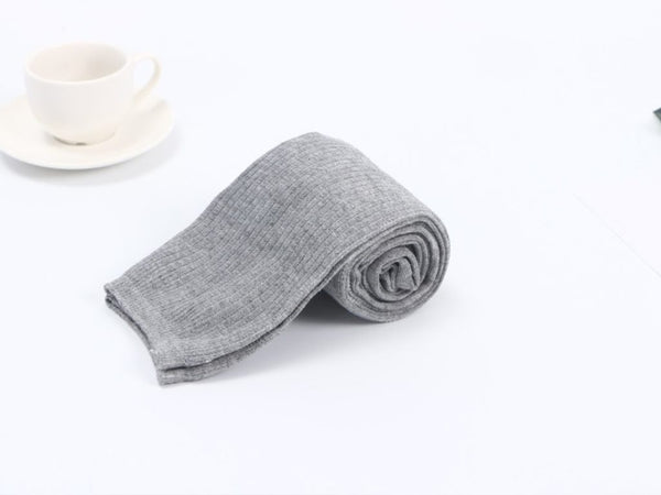 Knee Thigh High Stockings Cotton Leg Warmer,Black