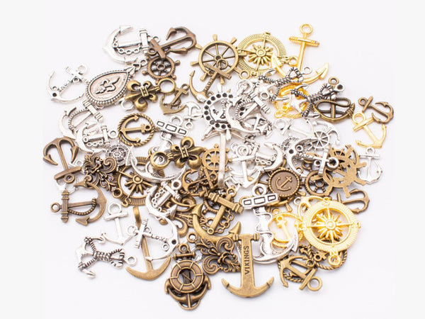 100g Assorted Anchor Set Steampunk Charms