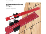 300MM Precision Woodworking Rule | Aluminum Slide Stop T-Square