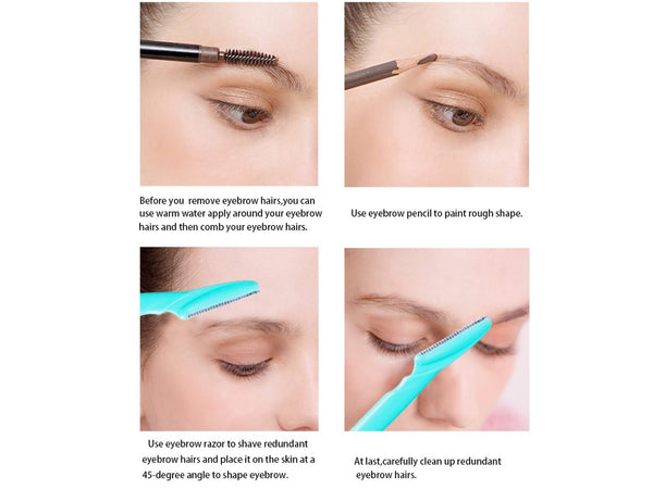 12PCS Eyebrow Razor Facial Hair Remover A02