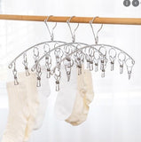 Clothes Drying Rack 10 pegs Cloth Hanger Heavy Duty Stainless Steel 304