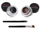 Gel Eyeliner Black & Brown + 2 Brushes