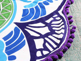 Mandala Beach Sheet Mat Lotus Shape - 150cm