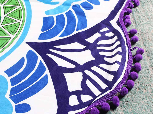 Mandala Beach Sheet Mat Lotus Shape - 150cm