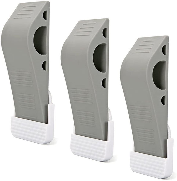 Rubber Door Stop Wedge Security Door Stop with Holder 3PCS