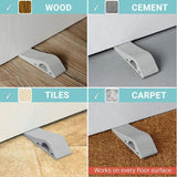 Rubber Door Stop Wedge Security Door Stop with Holder 3PCS