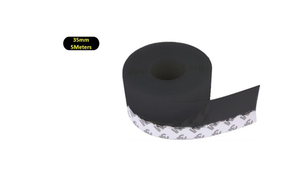 35mm 5Meters BLACK Door Seal Strip Draught Excluder Door Tape Weather Strip