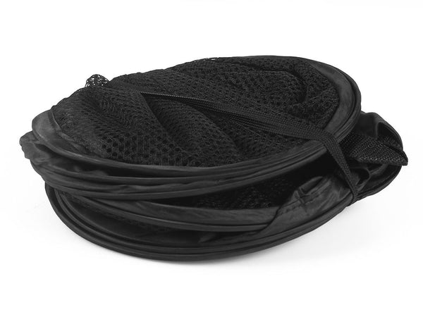 Folable Mesh Messy Clothes Storage Basket- Black