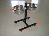 Pet Feeder Dual Dog Feeder 2 Bowls