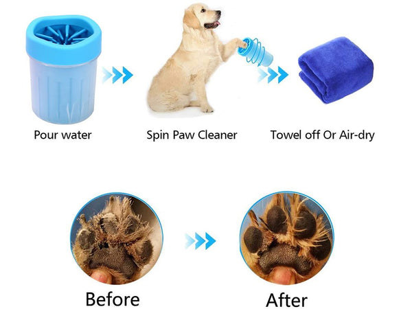 Portable Dog Paws Cleaner Cup Pet Cleaning Brush