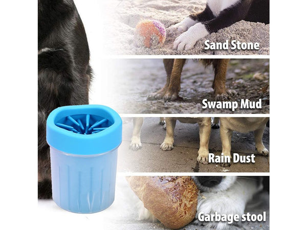 Portable Dog Paws Cleaner Cup Pet Cleaning Brush