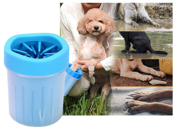 Portable Dog Paws Cleaner Cup Pet Cleaning Brush