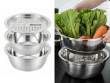 Vegetable Slicer Grater Vegetable Washing Basket Drain 3 in 1