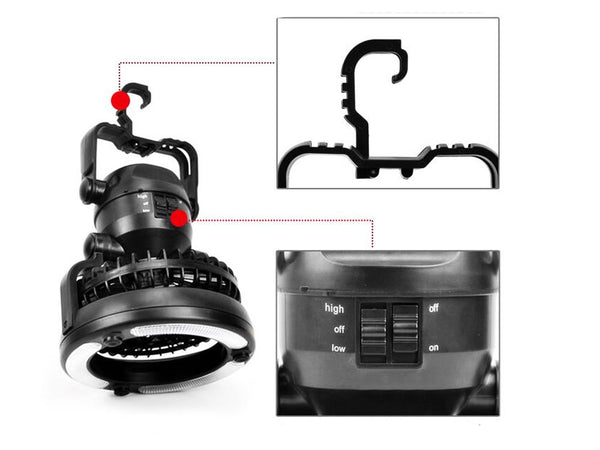 Camping Lantern with Ceiling Fan