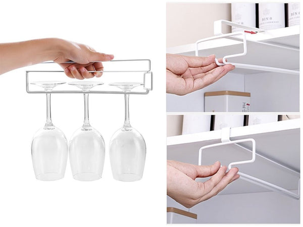 Under Cabinet Wine Glass Rack 2PCS