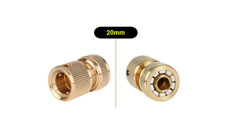 20mm Brass Hose Connector Adapter Garden Water Hose Pipe Quick Connector