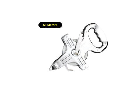 50m Reel Tape Measure Stainless Steel Retractable Measuring Tape Metric