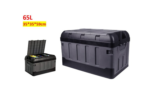 65L Collapsible Storage Box Car Boot Crate organiser bag Grocery Heavy Duty