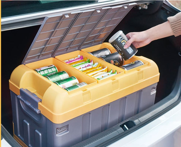 65L Collapsible Storage Box Car Boot Crate organiser bag Grocery Heavy Duty