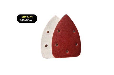 10pcs 80# Grit 140x90mm Triangle Sanding paper Orbital Sand Paper