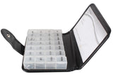 Weekly Pill Case Organizer Travel PU leather