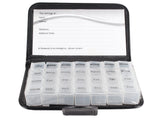 Weekly Pill Case Organizer Travel PU leather
