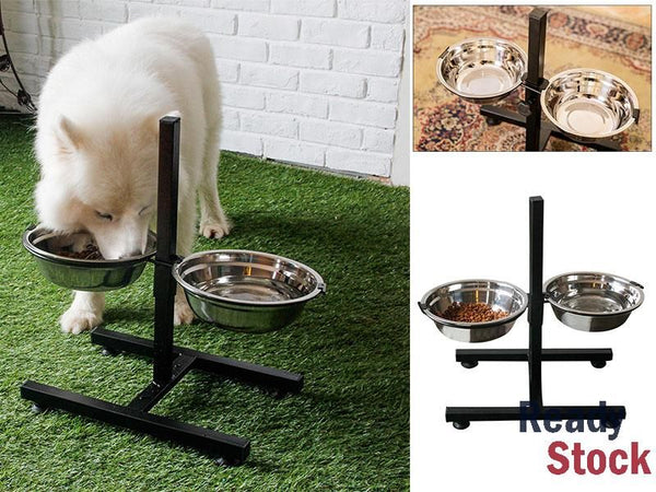 Pet Feeder Dual Dog Feeder 2 Bowls