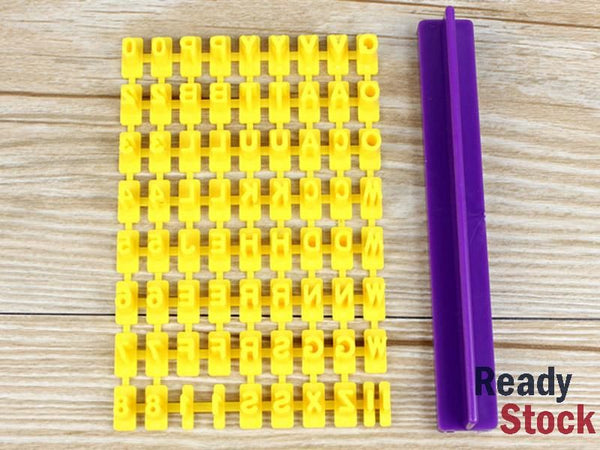 Cookie Alphabet Stamp Set Letters & Numbers 74 PCS