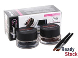 Gel Eyeliner Black & Brown + 2 Brushes