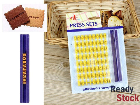 Cookie Alphabet Stamp Set Letters & Numbers 74 PCS