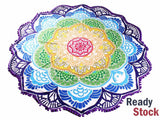 Mandala Beach Sheet Mat Lotus Shape - 150cm