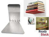 Floating Shelves Invisible Book Shelf - Stainless Steel